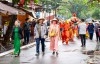 Ceremony of Tea offering and welcoming the first group of tourists to Hoi An Ancient town in year 2024.