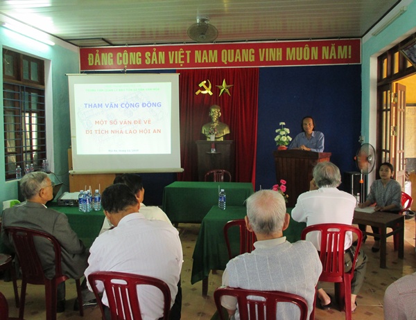 Gặp mặt nhân chứng nhà lao Hội An - Ảnh: Trung tâm QLBT DSVH Hội An